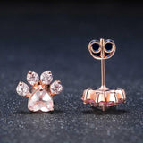 ROXI Bear Paw Cat Claw Jewelry Sets for Women Rose Gold Rings Stud Earrings Necklace Bracelet Wedding Pink Crystal CZ Love Gifts